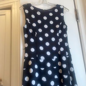 Tommy Hilfiger Belted Sleeveless Polka Dot Dress Size 4